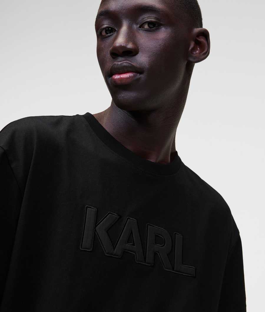 Karl Lagerfeld T-Shirts South Africa - Mens Karl Logo Black